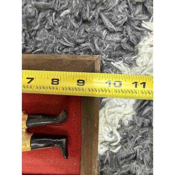 Two Vintage Revolutionary War Wall Figures Wood Frame Militia 9.5” X 6.5” - Picture 3 of 5